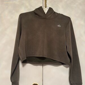 ALO Yoga Women's Cropped Hoodie - Olive